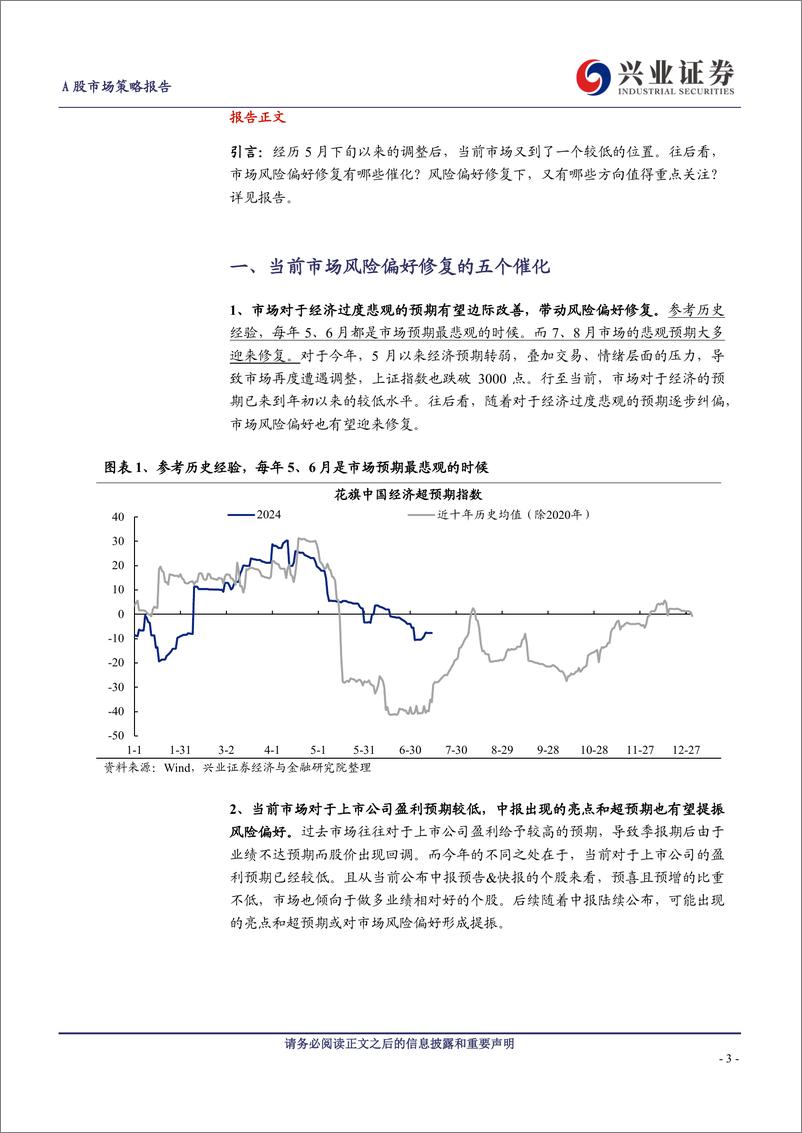 《A股策略展望：风险偏好修复阶段，“15%2b3”高度适配-240714-兴业证券-19页》 - 第3页预览图