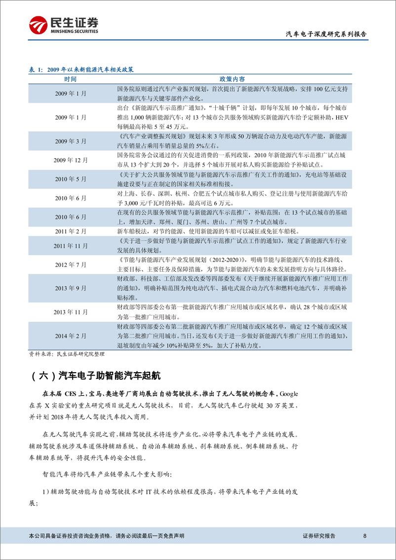 《民生证券-汽车电子深度研究系列报告-汽车电子化智能化浪潮来袭》 - 第8页预览图