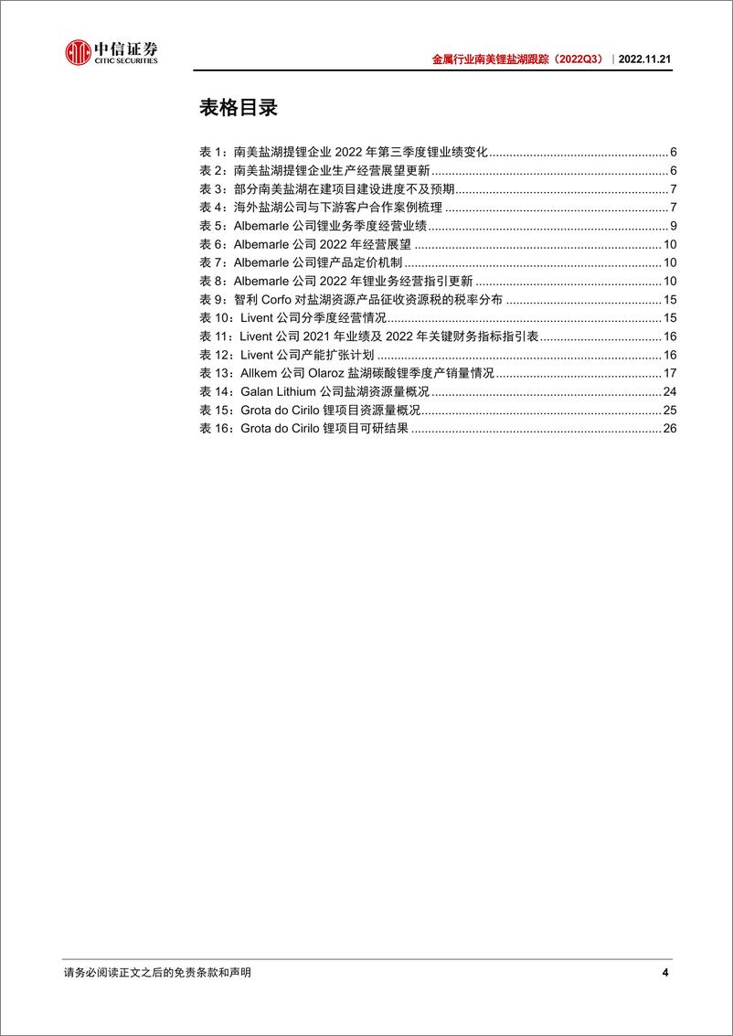 《金属行业南美锂盐湖跟踪（2022Q3）：锂价指引继续向上，产能扩张进度不及预期-20221121-中信证券-31页》 - 第5页预览图