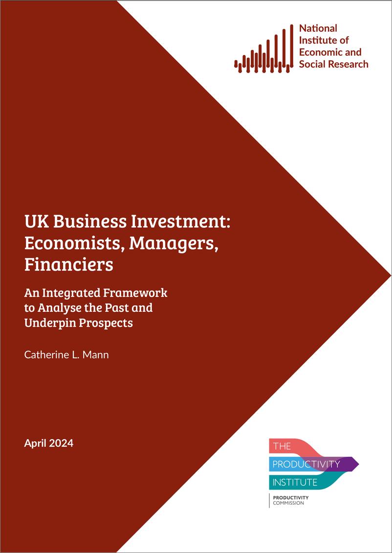 《英国国家经济和社会研究所-英国商业投资：经济学家、经理、金融家（英）-2024.4-37页》 - 第1页预览图