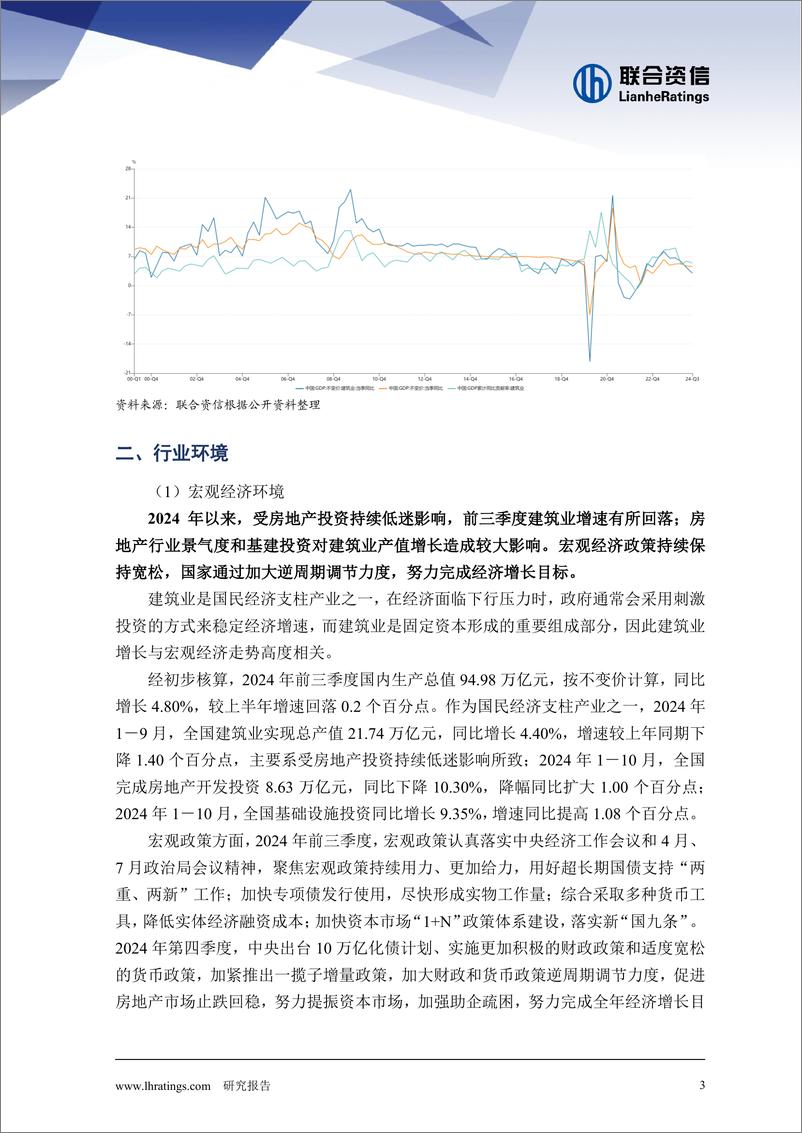 《建筑施工行业研究报告：建工行业增速持续回落，随着国家实施更加积极的财政政策和适度宽松的货币政策，建工行业流动性压力或将有所缓解-联合资信-241230-27页》 - 第3页预览图