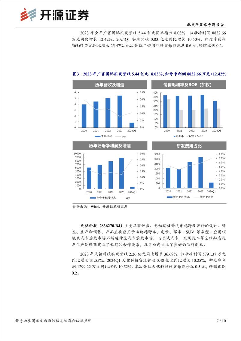 《北交所策略专题报告：北交所新一年股息率超3%25公司近二成，关注其中的高股息和稳增长-240516-开源证券-10页》 - 第7页预览图