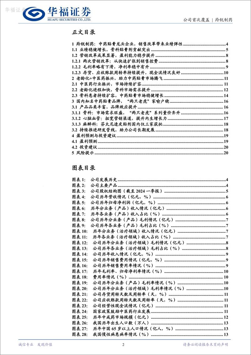 《华福证券-羚锐制药-600285-中药贴膏龙头企业，营销改革凸显经营弹性》 - 第2页预览图