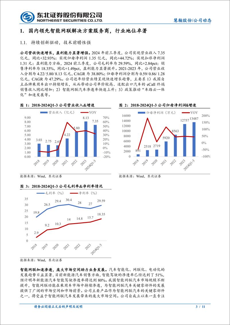 《慧翰股份(301600)创新驱动打破行业壁垒，战略布局开拓市场-241107-东北证券-11页》 - 第3页预览图