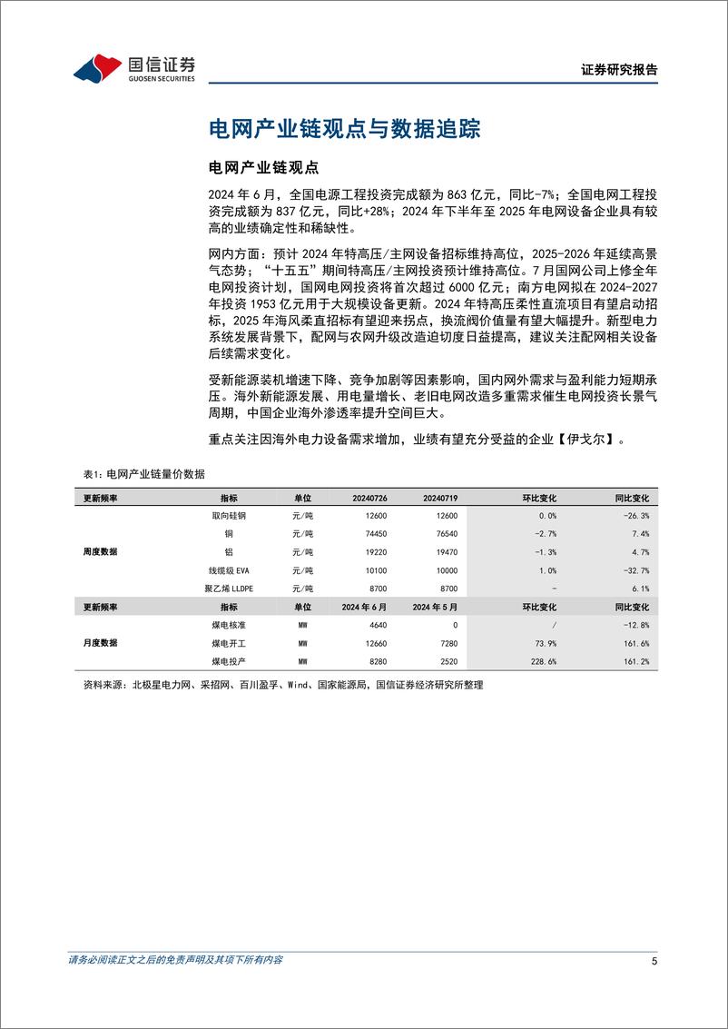 《电力设备新能源行业2024年8月投资策略：风电海内外需求共振，全球储能迎景气浪潮-240805-国信证券-21页》 - 第5页预览图