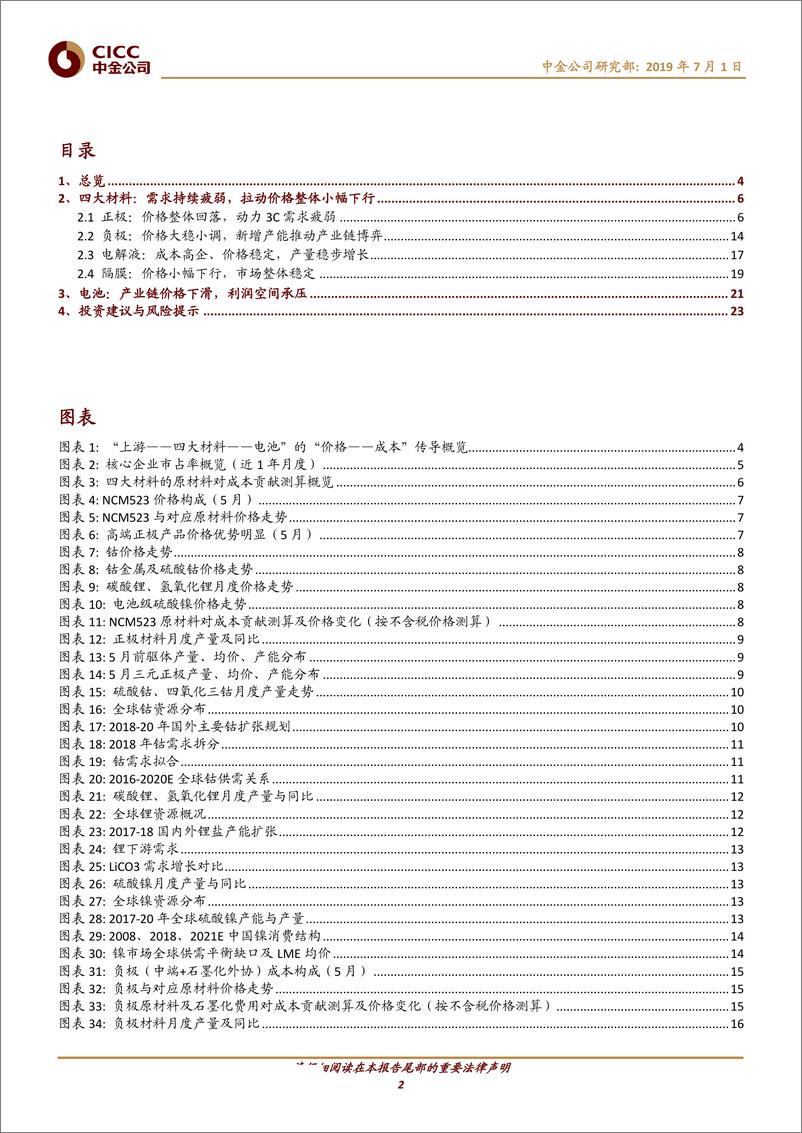 《电力电气设备行业电动车中游产业链5月回顾：短期需求疲弱，价格利润承压-20190701-中金公司-25页》 - 第3页预览图