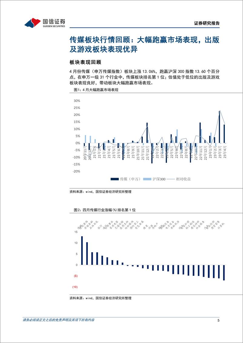 《20230515-国信证券-传媒行业业绩回顾暨5月投资策略：盈利拐点向上，持续看好AIGC产业机遇》 - 第5页预览图