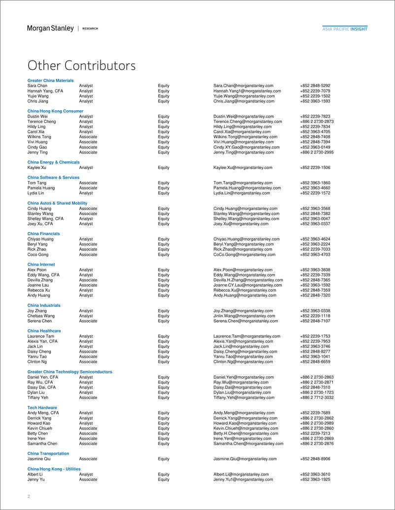 《Morgan Stanley-Chinas 3D Journey Going Global 20 Stocks to Own  Industr...-107586726》 - 第2页预览图