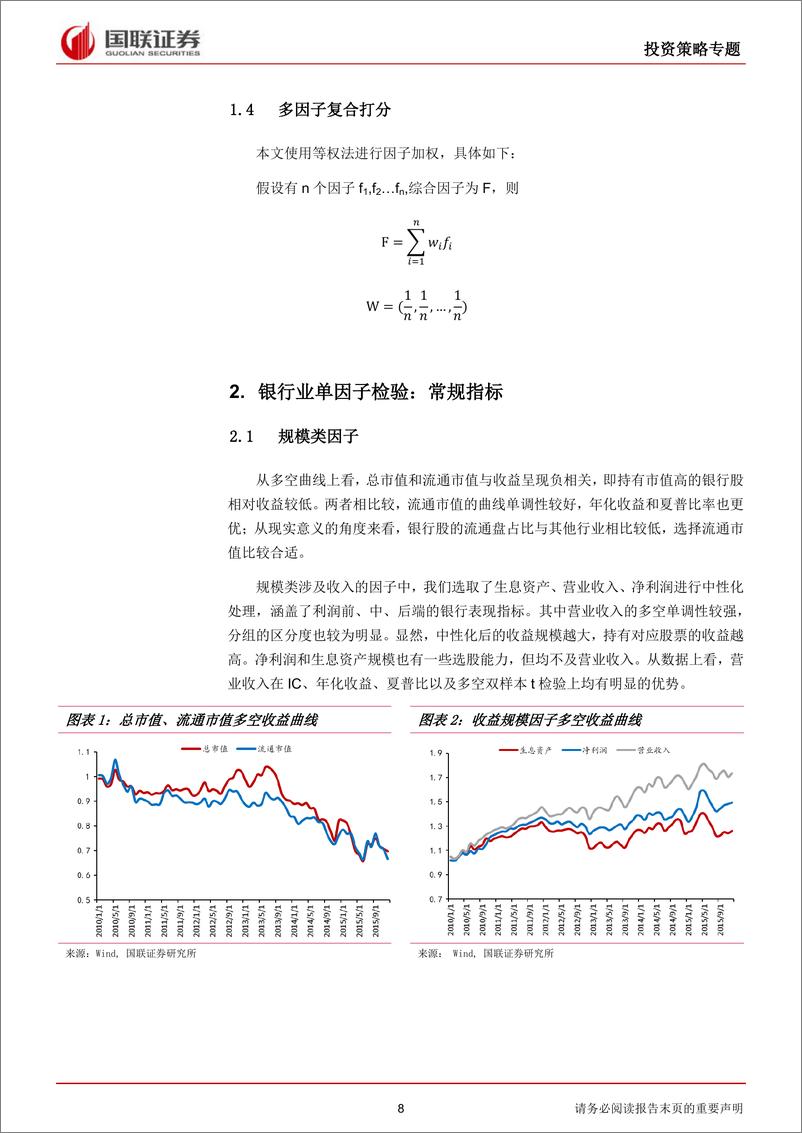 《国联证2018091国联证券多因子研究系列之二：银行多因子选股》 - 第8页预览图