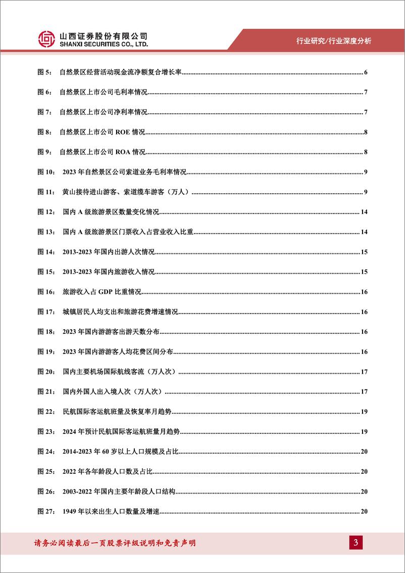 《自然景区行业深度报告：二次消费项目带动景区内生增长，多元客流贡献未来业绩-241113-山西证券-28页》 - 第3页预览图