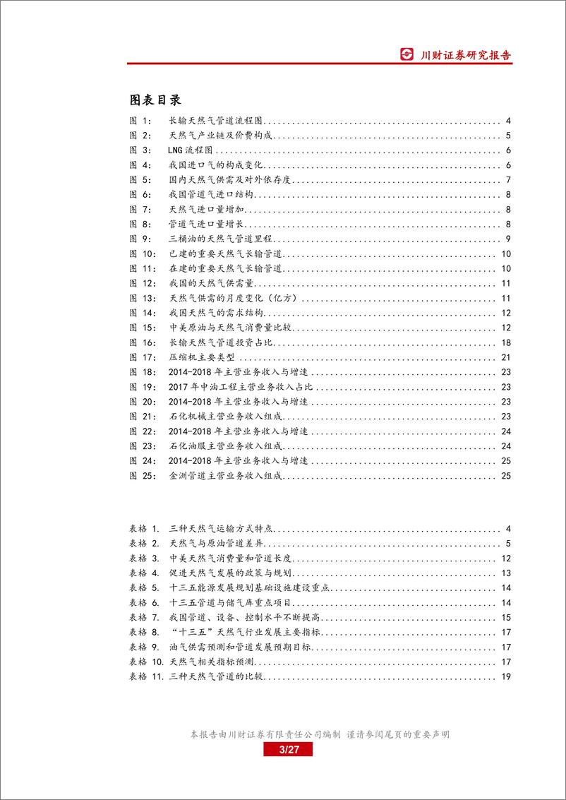 《石油化工行业天然气管道深度报告：天然气管网建设有望进入加速阶段-20190305-川财证券-27页》 - 第4页预览图