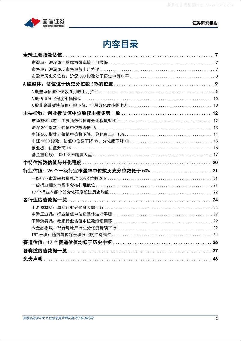 《国信证券-策略深度研究·估值跟踪：从市盈率及分化程度看A股近期变化-230612》 - 第2页预览图