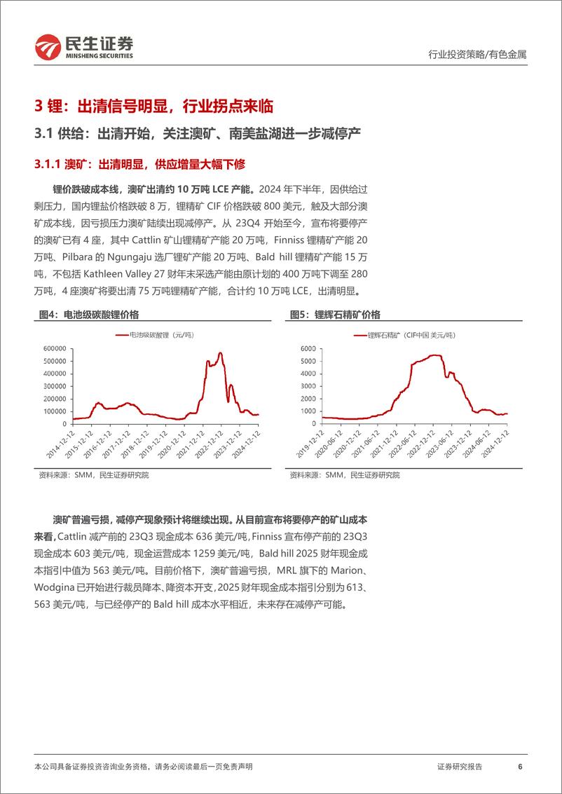 《金属行业2025年度投资策略系列报告之能源金属篇：出清信号明显，曙光已现-民生证券-241218-53页》 - 第6页预览图