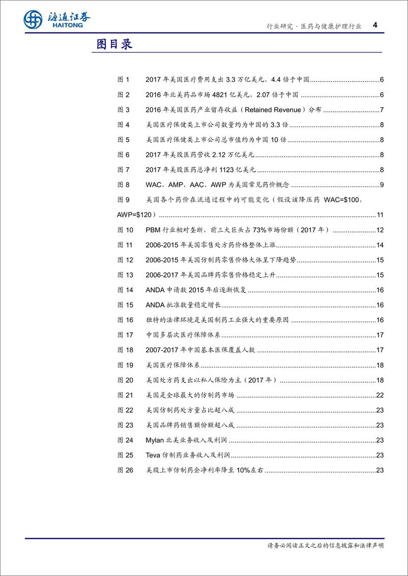 《医药与健康护理行业：中美药品价格可比吗？美国医药市场启示录-20190321-海通证券-27页》 - 第5页预览图