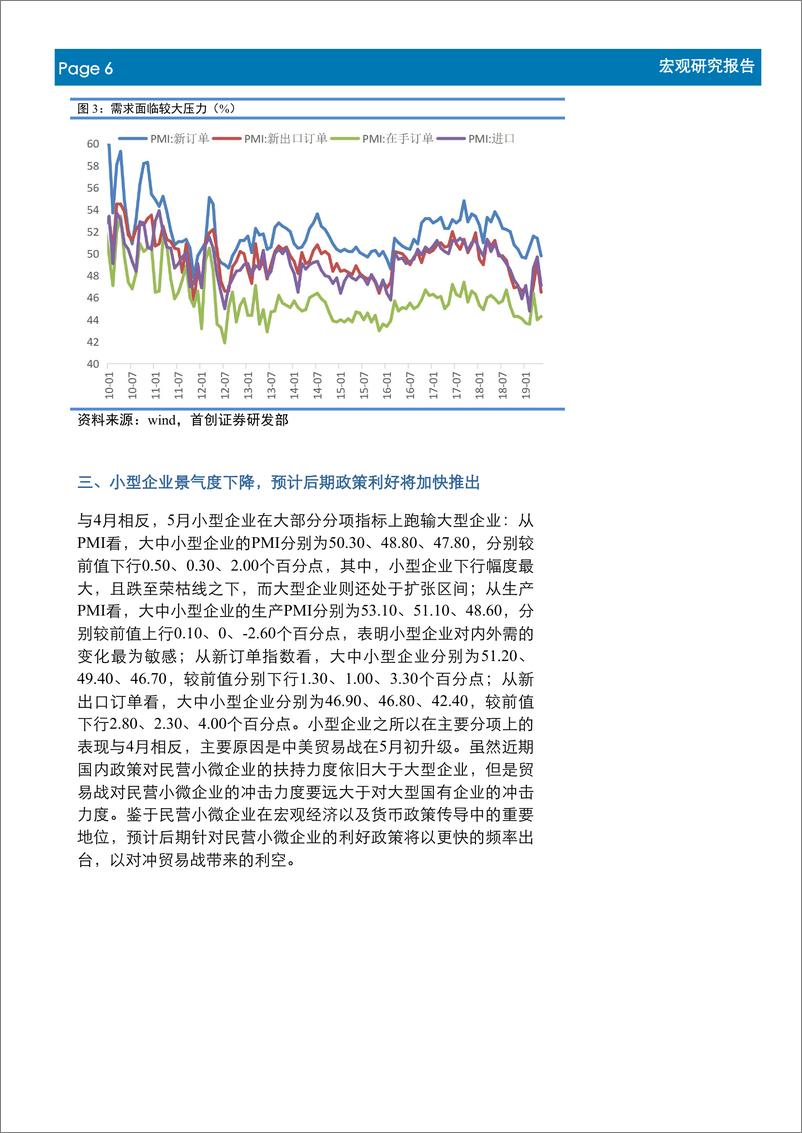 《首创宏观“茶”：制造业PMI创15年同期最低值，制造业面临较大压力~5月PMI数据点评-20190531-首创证券-11页》 - 第7页预览图