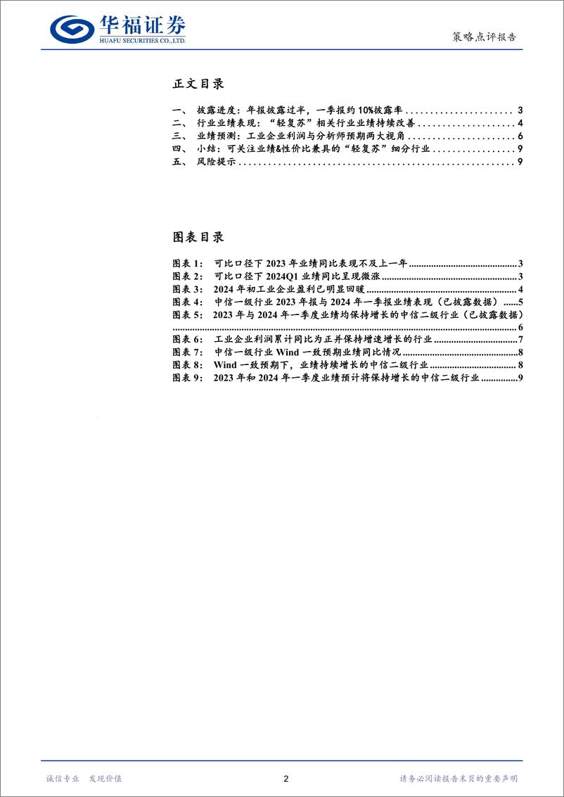 《年报与一季报业绩前瞻：“轻复苏”板块业绩持续改善-240425-华福证券-10页》 - 第2页预览图