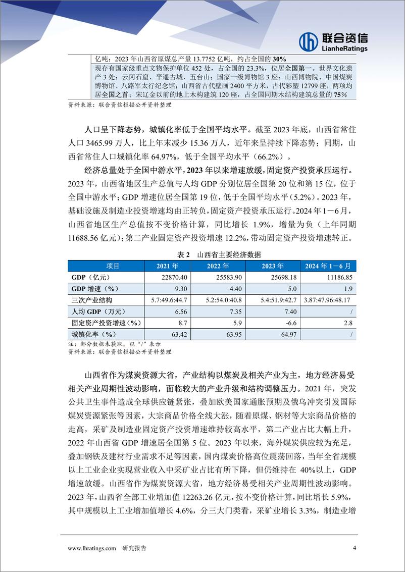 《地方政府与城投企业债务风险研究报告－山西篇》 - 第4页预览图