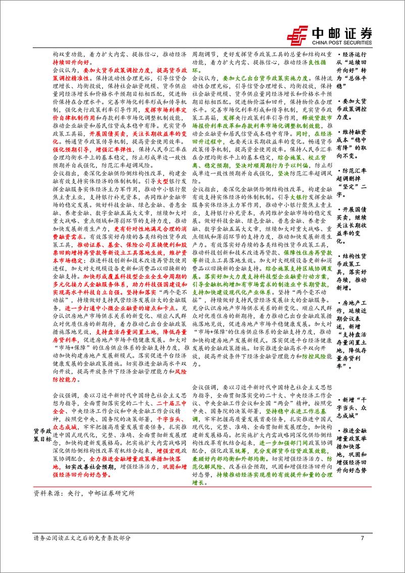 《2024Q3货政例会解读：名义利率不宜大幅上行-240930-中邮证券-10页》 - 第7页预览图