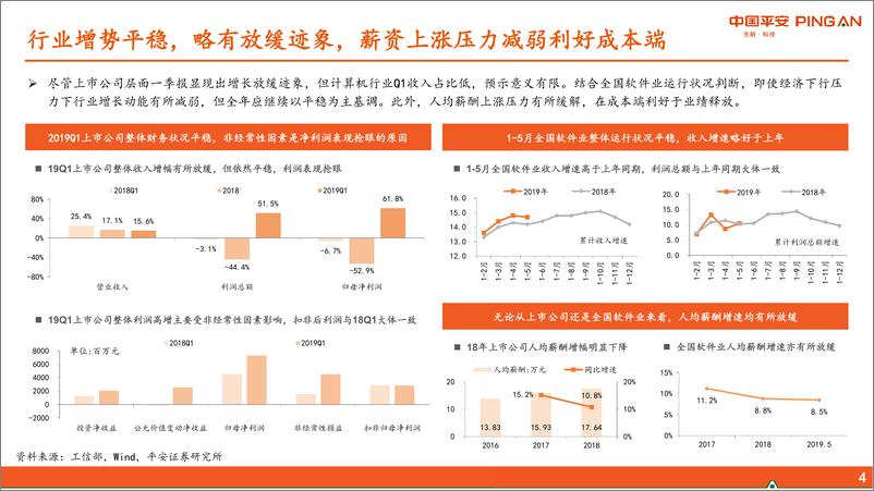 《计算机行业2019年中期策略报告：多点开花，经济下行压力下凸显成长价值-20190701-平安证券-44页》 - 第5页预览图