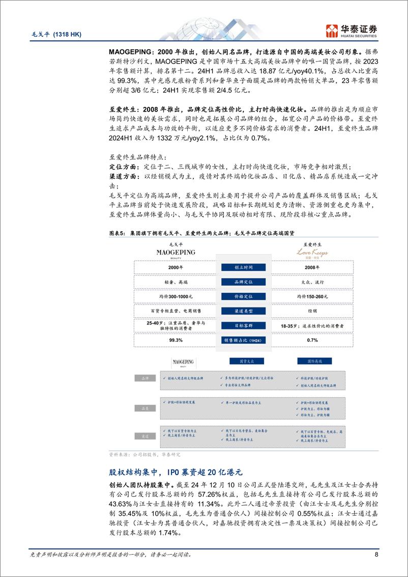 《毛戈平(1318.HK)IP价值稀缺的高端国货美妆龙头-250117-华泰证券-39页》 - 第8页预览图