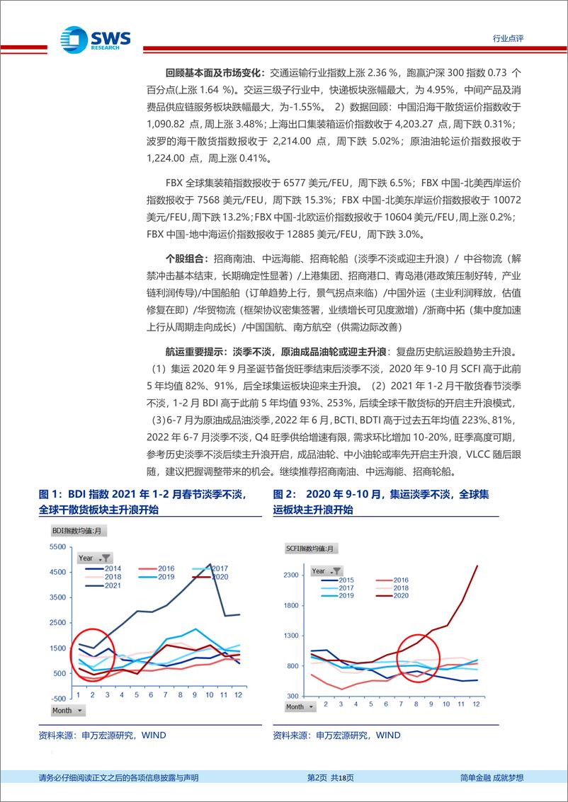 《交通运输行业交运一周天地汇：7月淡季不淡，油轮板块或迎主升浪，下半年看好航空油轮周期趋势机会-20220702-申万宏源-18页》 - 第3页预览图