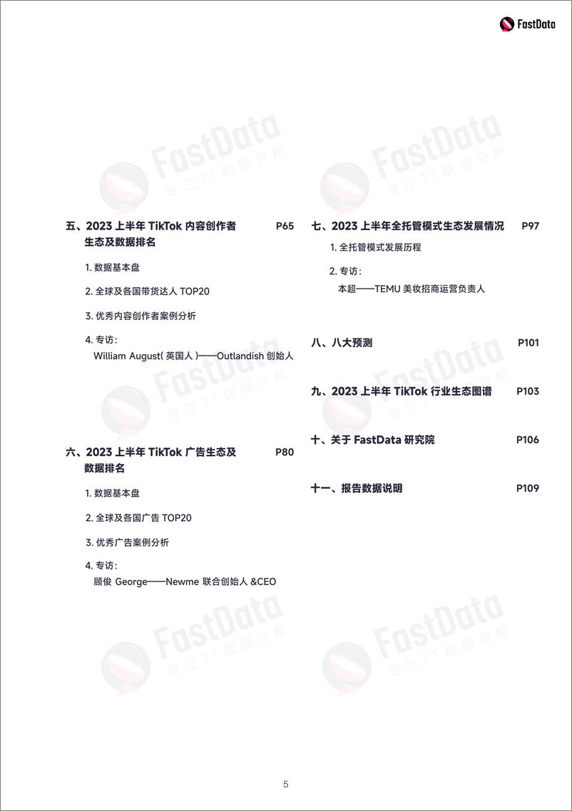 《Fastdata：2023年度上半年TikTok生态发展白皮书》 - 第5页预览图