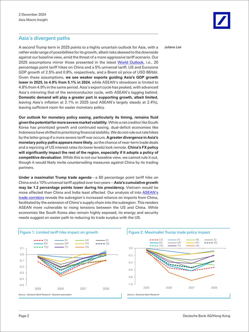 《Deutsche Bank-Asia Macro Insight Asias Roadmap to Trump 2.025-111937304》 - 第2页预览图