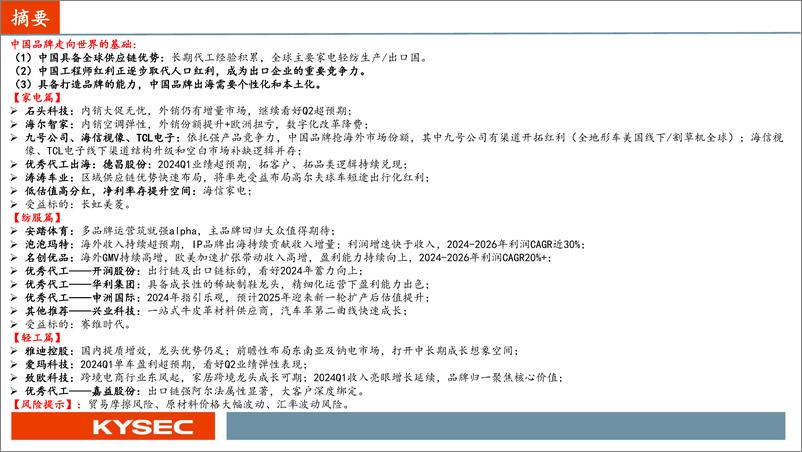 《开源证券-可选消费2024年度中期投资策略：从中国品牌到世界品牌》 - 第2页预览图