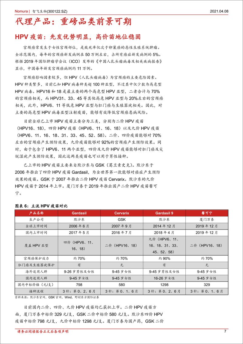 《野村东方国际证券-智飞生物-300122-首次覆盖报告：自研代理双驱疫苗龙头未来可期》 - 第7页预览图