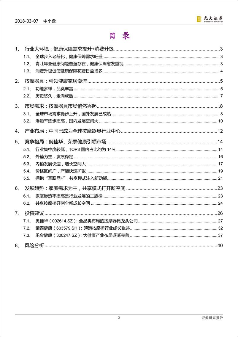 《按摩器具行业：产业趋势向上，新龙头孕育而生-20180307-光大证券-42页》 - 第3页预览图