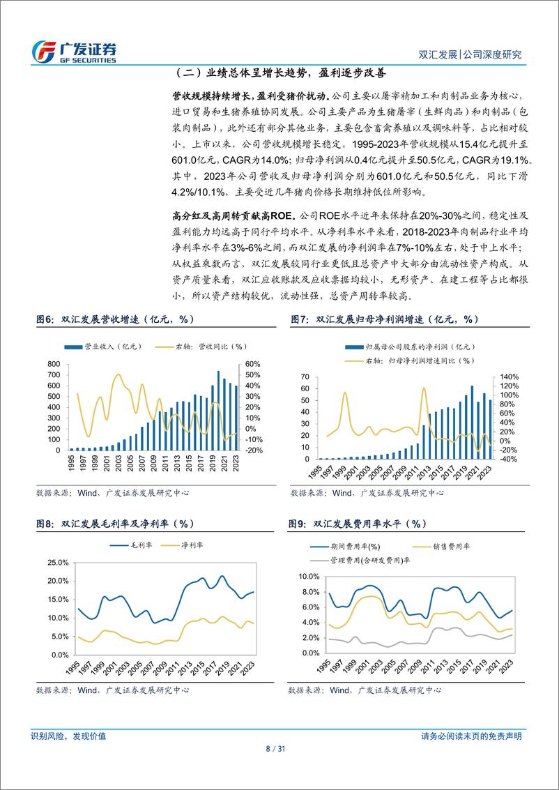 《双汇发展(000895)肉制品领军者，高股息贡献安全边际-241204-广发证券-31页》 - 第8页预览图