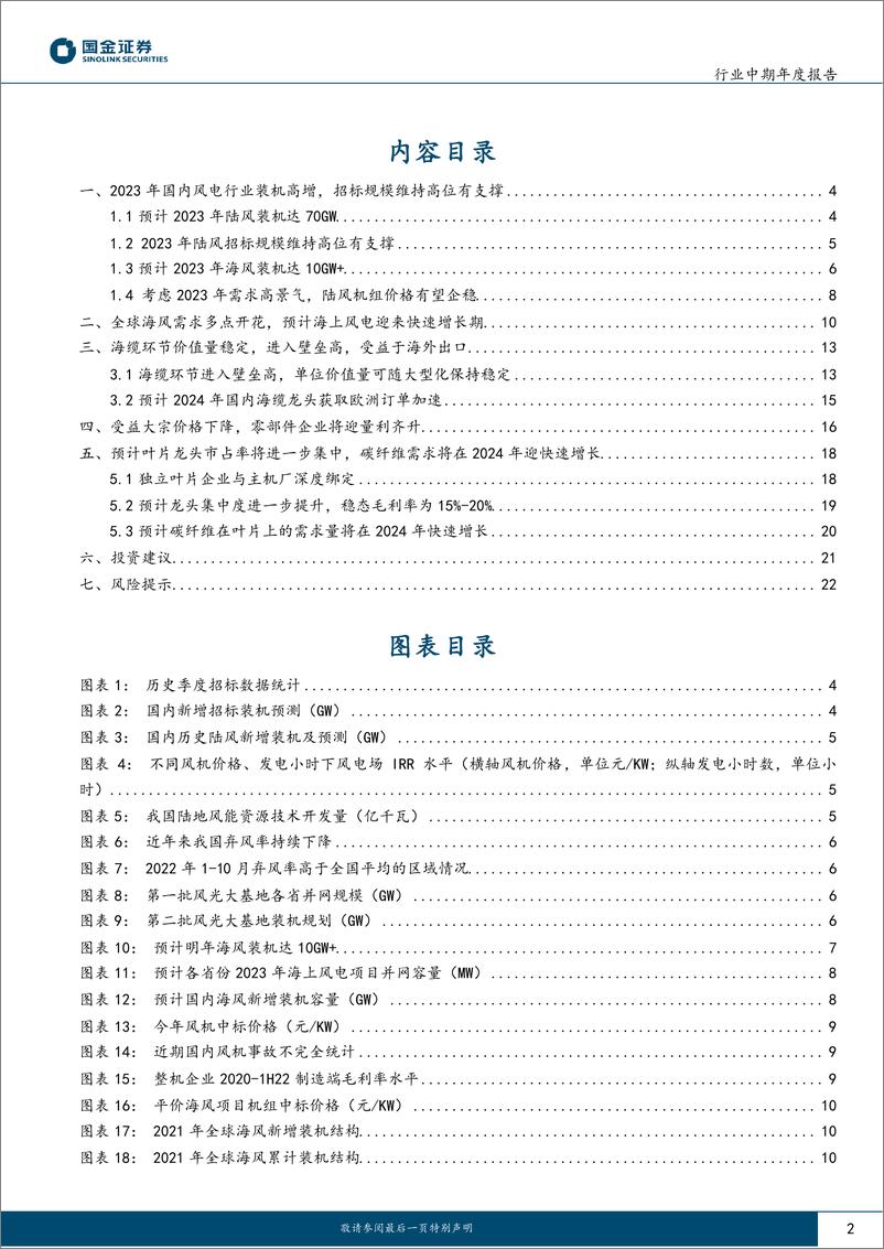 《风电行业2023年度策略：行业确定性高增长，看好业绩兑现、渗透率快速提升环节-20221227-国金证券-23页》 - 第3页预览图