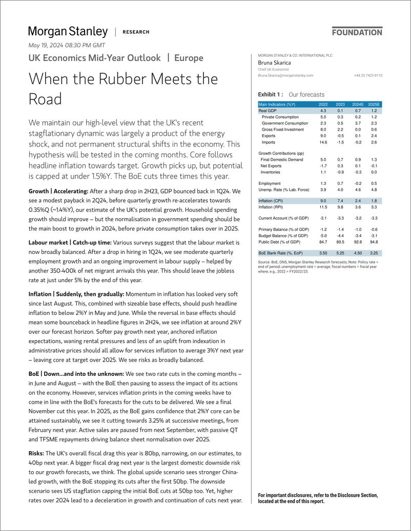 《Morgan Stanley Fixed-UK Economics Mid-Year Outlook When the Rubber Meets the Roa...-108299835》 - 第1页预览图