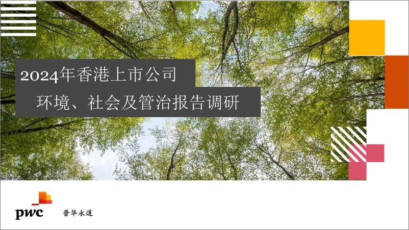 《2024香港上市公司环境社会及管治报告调研-普华永道》 - 第1页预览图