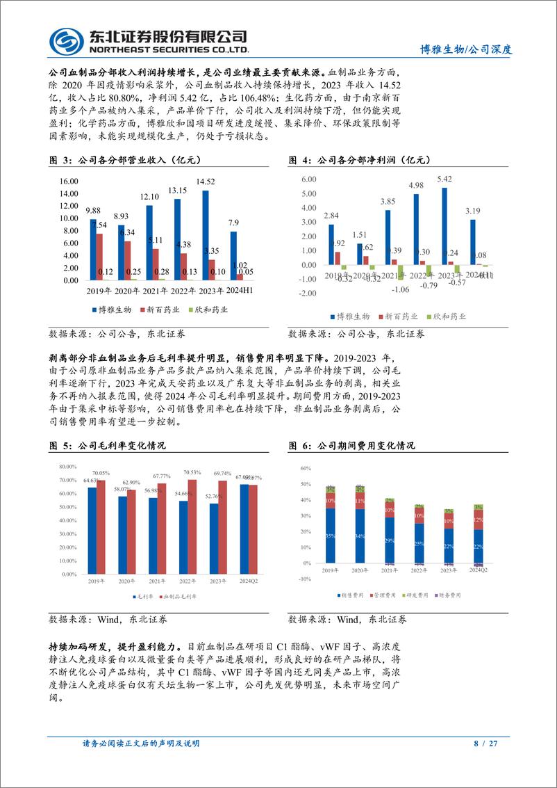 《博雅生物(300294)深度报告：深耕血制品领域，收购绿十字扩大行业版图-241230-东北证券-27页》 - 第8页预览图