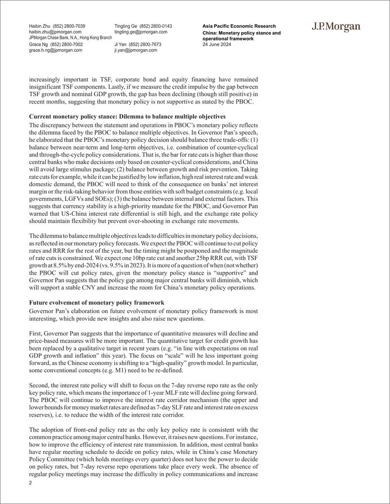 《JPMorgan Econ  FI-China Monetary policy stance and operational framework Take...-108831233》 - 第2页预览图