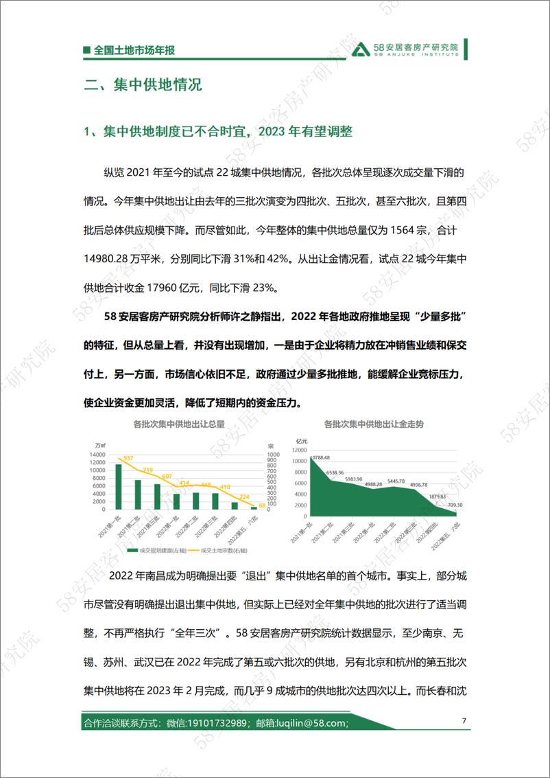 《58安居客房产研究院-顺周期稳定器的“两集中”制度，2023有望退出市场2022年全国土地市场年报-18页》 - 第8页预览图