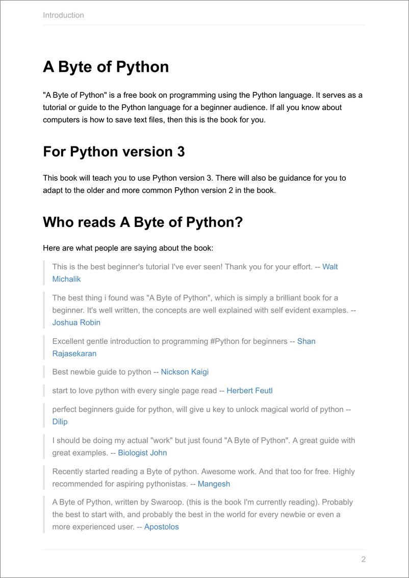 《byte-of-python》 - 第2页预览图