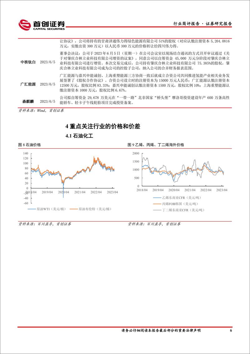 《基础化工行业简评报告：丁酮、尿素涨幅居前，下游需求未见显著改善-20230611-首创证券-17页》 - 第8页预览图