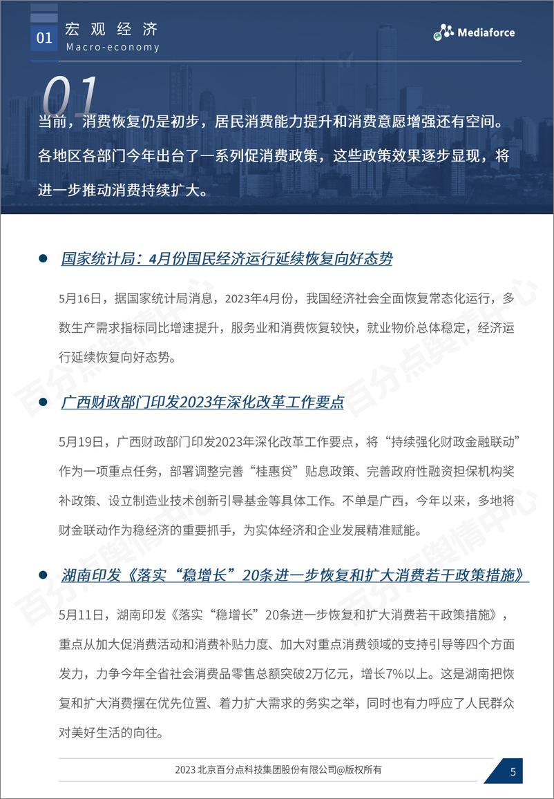 《百分点-2023年5月宏观经济与行业热点分析报告-20页》 - 第6页预览图