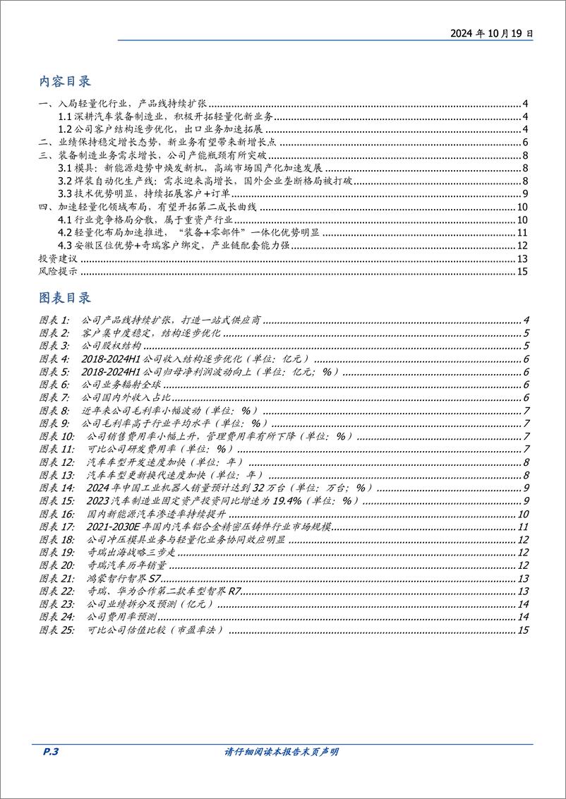 《瑞鹄模具(002997)顺势入局轻量化，开拓第二成长曲线-241019-国盛证券-16页》 - 第3页预览图