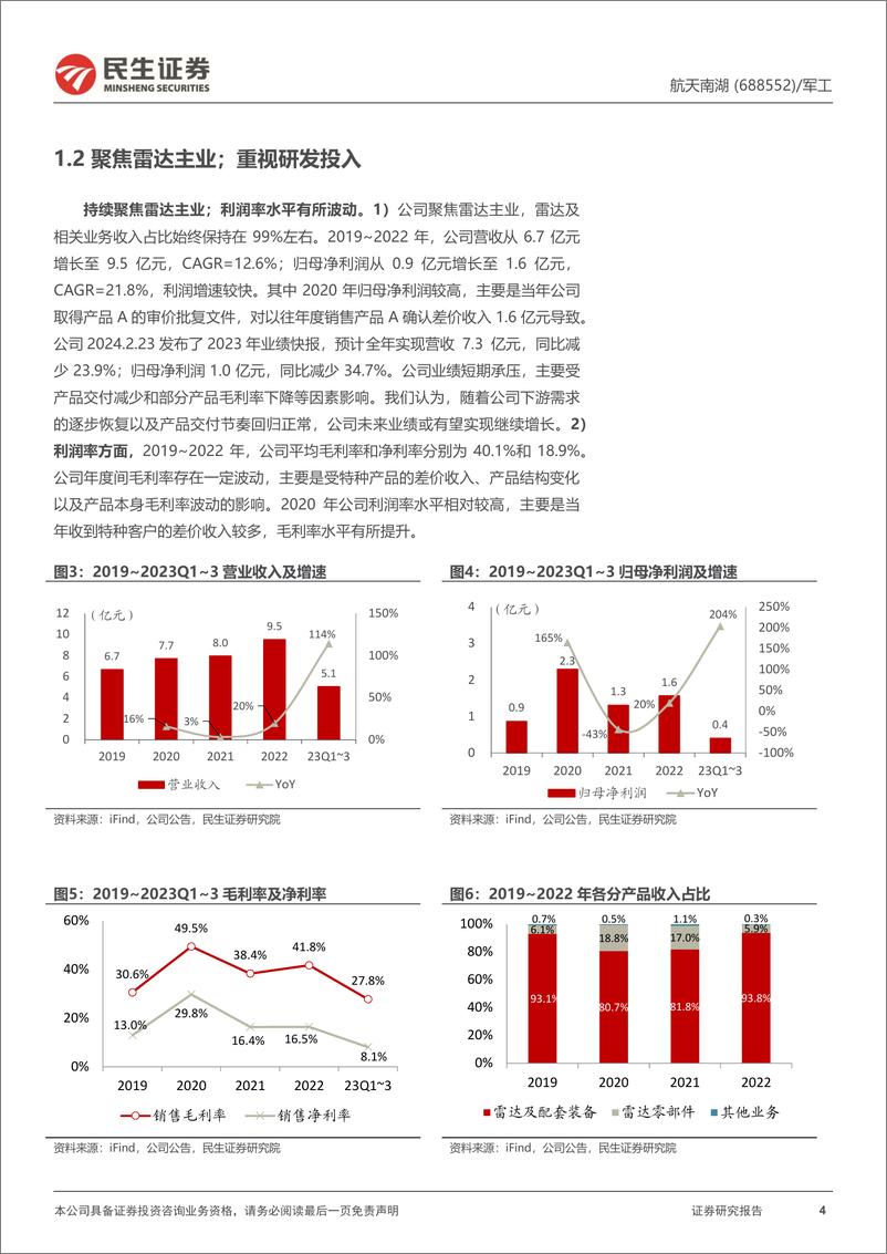 《深度报告-20240224-民生证券-航天南湖-688552.SH-首次覆盖报我国稀缺防空预警雷达龙内需外贸两翼齐232mb》 - 第4页预览图