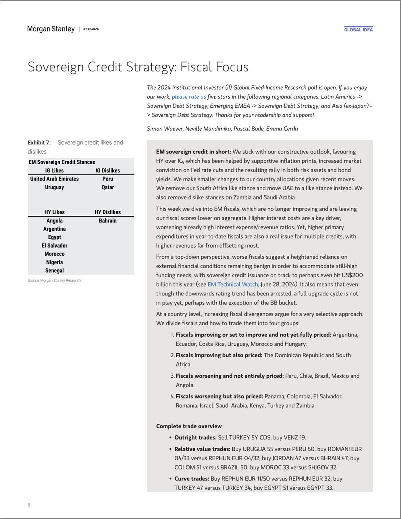 《Morgan Stanley Fixed-Global EM Strategist USD Weakness Is Not Sustainable-109233049》 - 第8页预览图