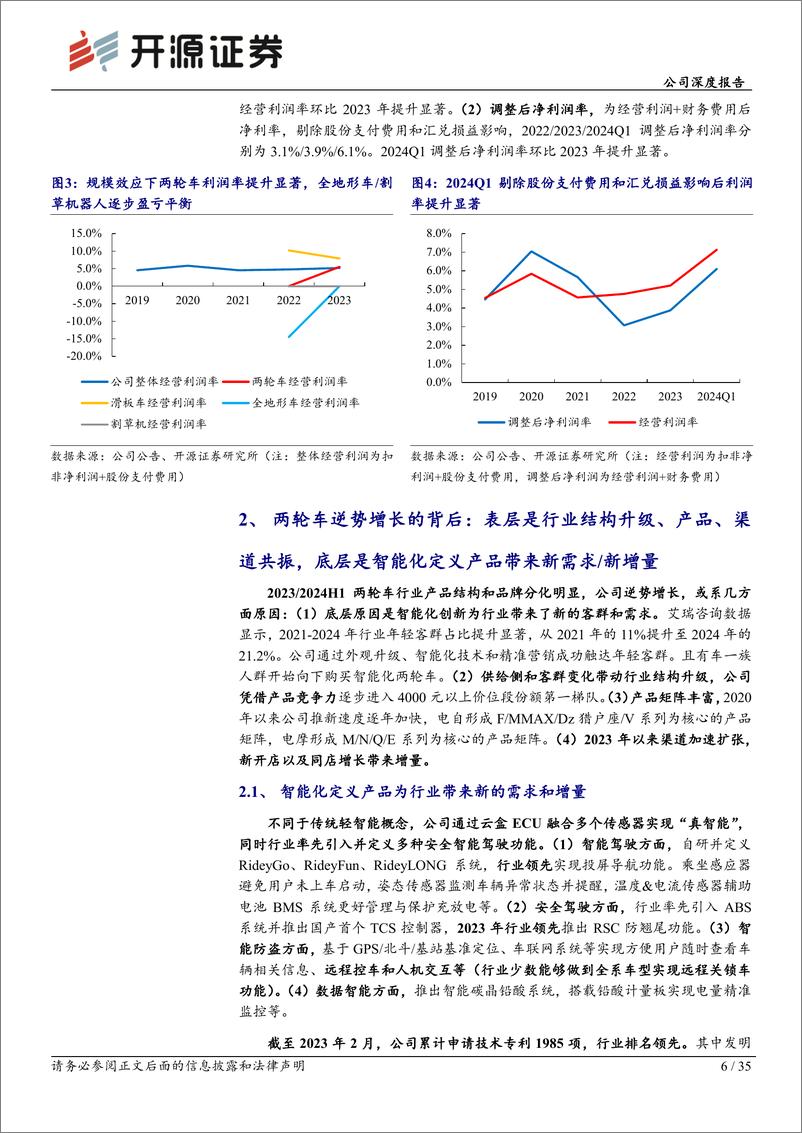 《九号公司(689009)公司深度报告：产品差异化创新带来供给创造需求，看好盈利能力持续提升-240731-开源证券-35页》 - 第6页预览图