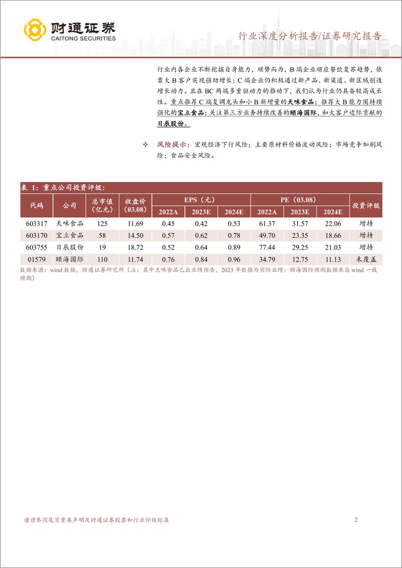 《复合调味品行业报告：否极泰来，星辰大海-240313-财通证券-37页》 - 第2页预览图