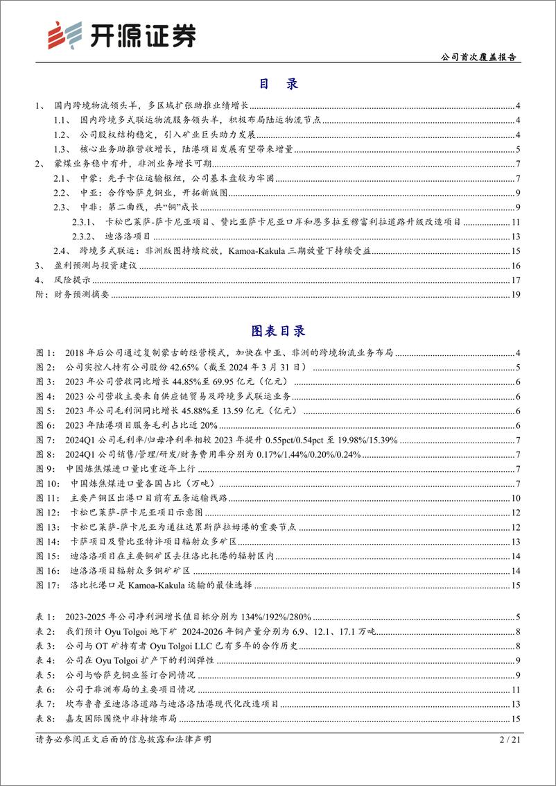 《嘉友国际(603871)公司首次覆盖报告-跨境物流龙头：煤运为基，铜运为矛-240521-开源证券-21页》 - 第2页预览图