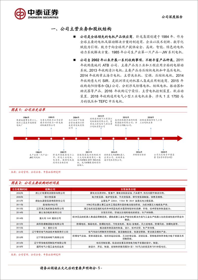 《卧龙电驱(600580)全球电机龙头企业，航空电机具备卡位优势-240605-中泰证券-27页》 - 第5页预览图