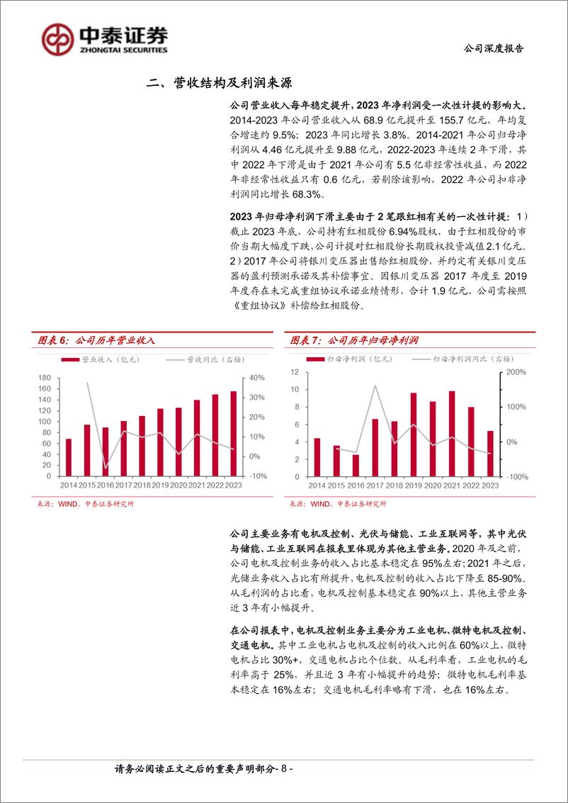 《卧龙电驱(600580)全球电机龙头企业，航空电机具备卡位优势-240605-中泰证券-27页》 - 第8页预览图