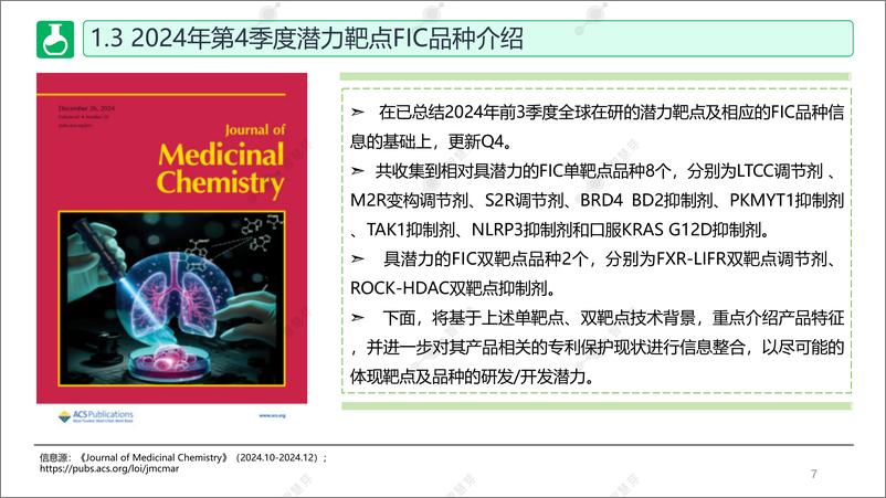 《2024第4季度全球潜力靶点及FIC产品调研报告》 - 第7页预览图