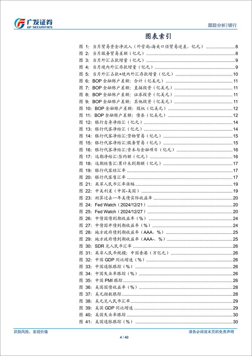 《银行业跨境流动性跟踪月报：货物贸易资金流出继续放缓-241229-广发证券-40页》 - 第4页预览图